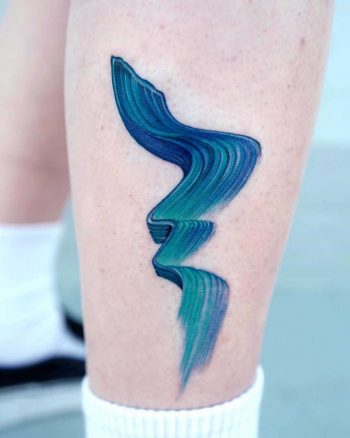 Abstract Aurora tattoo by Studio Bysol