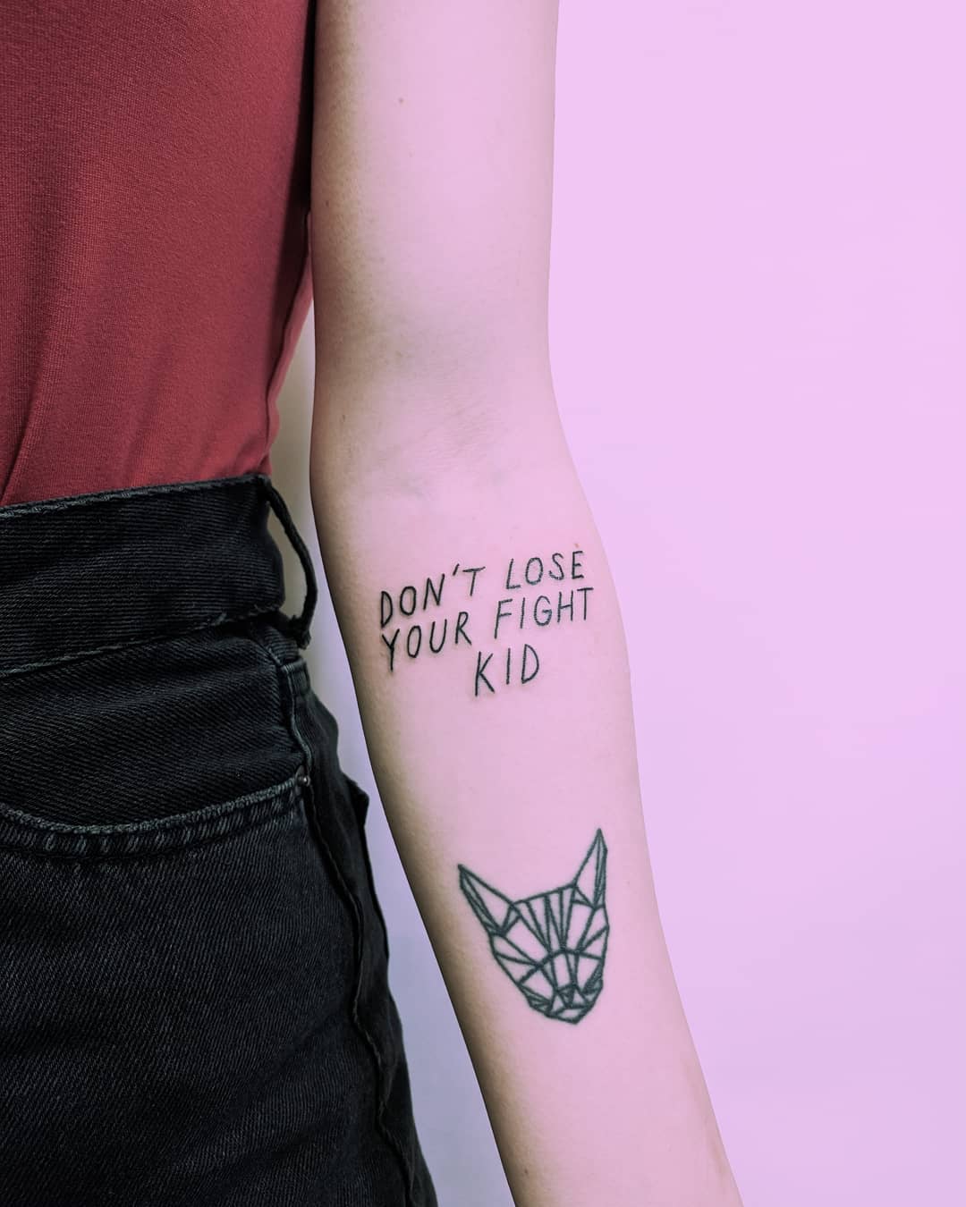 All Time Low Lyrics tattoo by Tristan Ritter