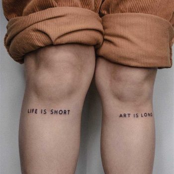 Art is long by tattooist Bongkee