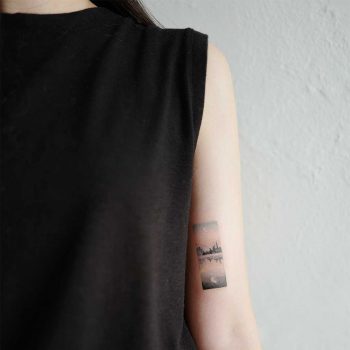Beautiful lake scenery tattoo by Studio Bysol