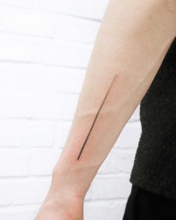 Black gradation bar tattoo by tattooist Nemo