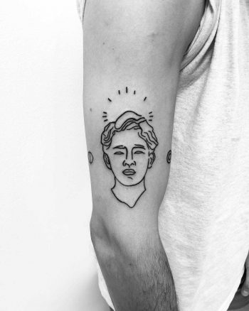 Bust tattoo by Philipp Eid