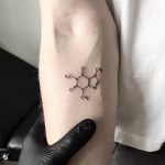 Caffeine Molecule tattoo by tattooist pokeeeeeeeoh
