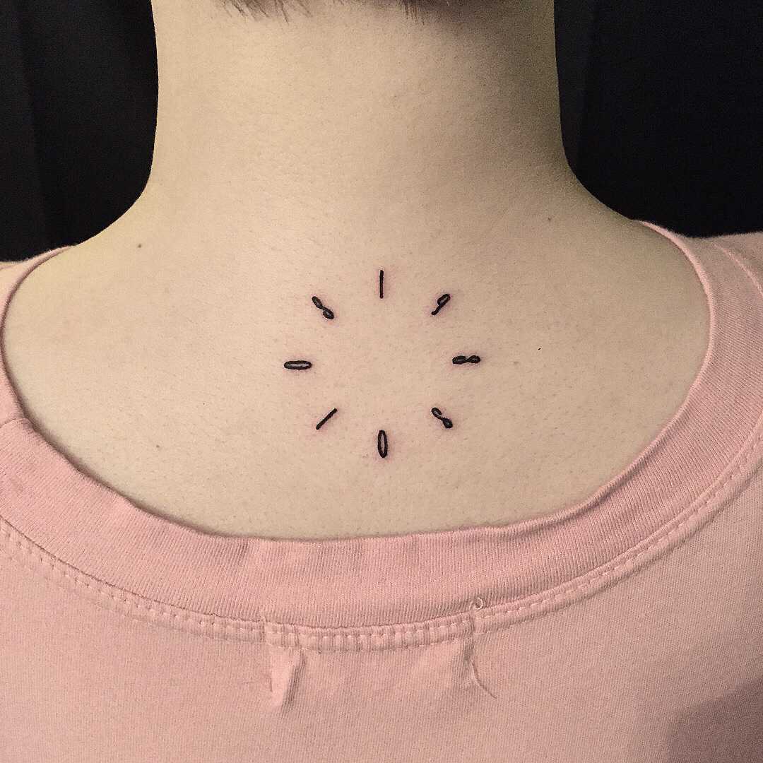 Circled numbers by tattooist yeontaan