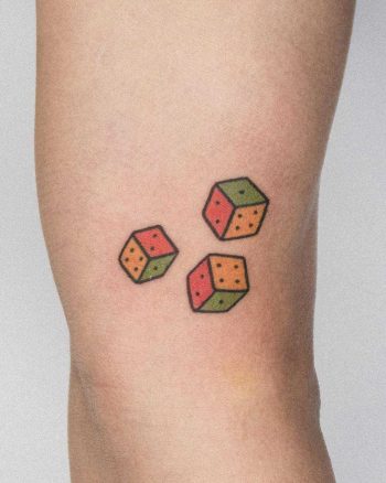 Dice by tattooist Bongkee