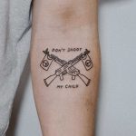 Don't shoot my child by tattooist Bongkee