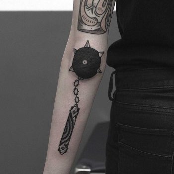 Flail tattoo by Krzysztof Szeszko