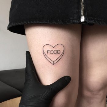 Food love tattoo by tattooist pokeeeeeeeoh