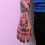 Hand tattoos by Tristan Ritter
