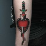 Heart and dagger by Krzysztof Szeszko