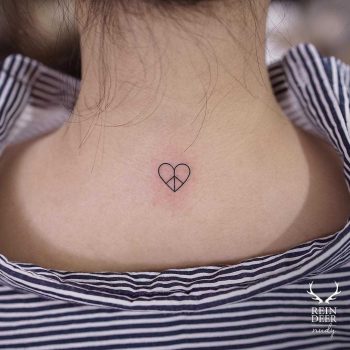 Heartpeace tattoo by Nudy tattooer