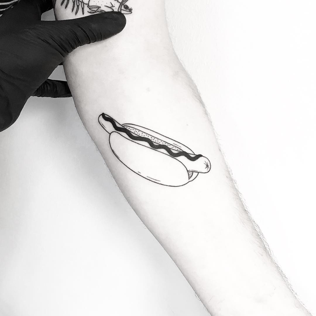 Hotdog by tattooist pokeeeeeeeoh