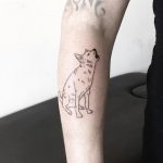Howlin Canaan dog by tattooist pokeeeeeeeoh