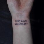 Keep calm sweetheart by tattooist Bongkee