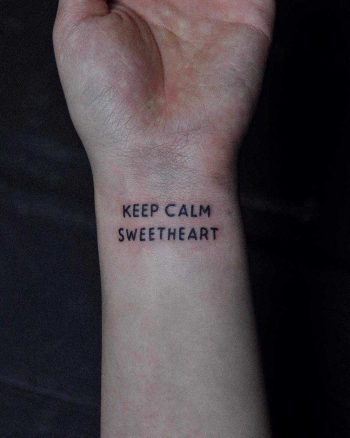 Keep calm sweetheart by tattooist Bongkee