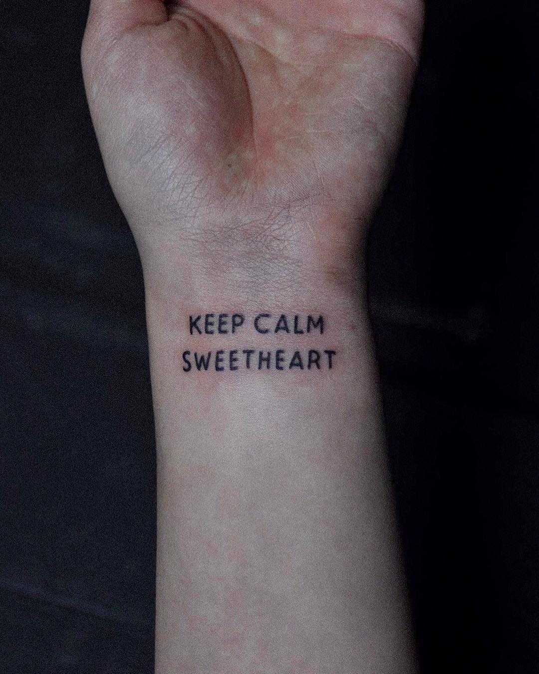 Keep calm sweetheart by tattooist Bongkee 