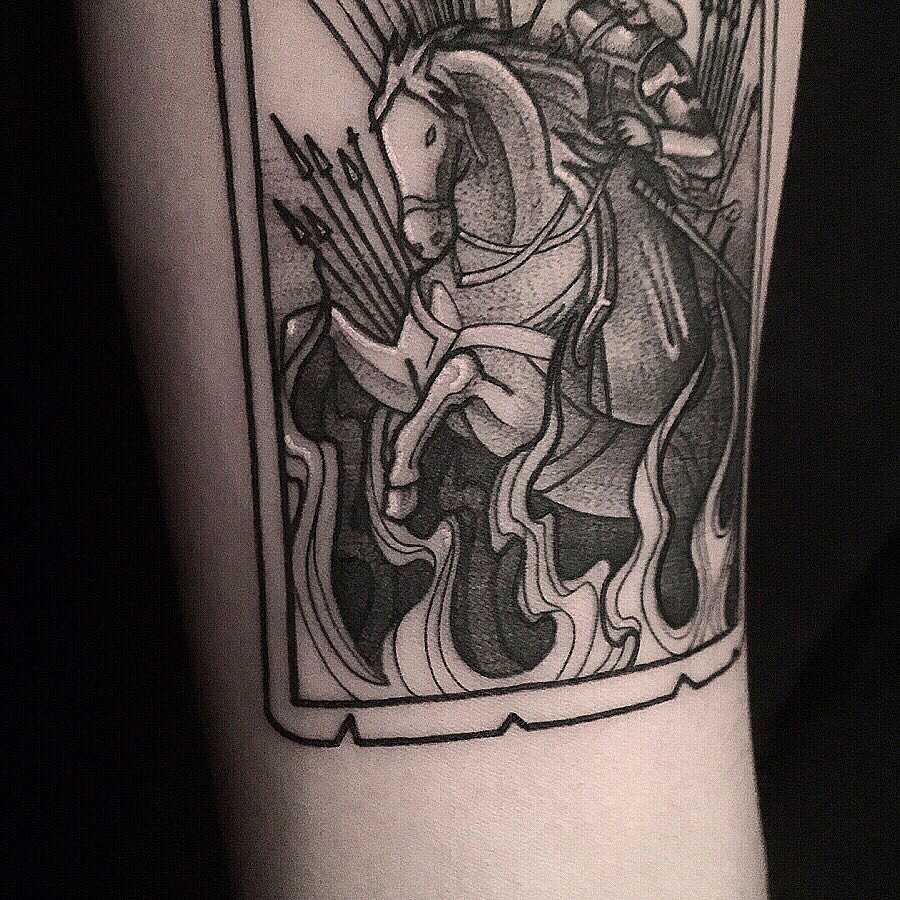 Knight’s horse by tattooist yeontaan