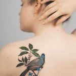 Kōkako bird tattoo by Rey Jasper