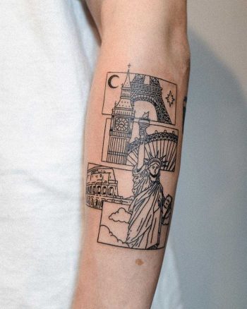 Landmark tattoo by tattooist Bongkee