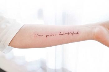 Live, you're beautiful by tattooist Nemo