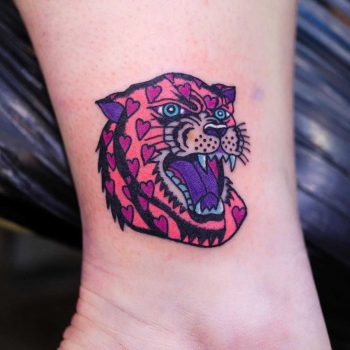 Love panther tattoo by Puff Channel