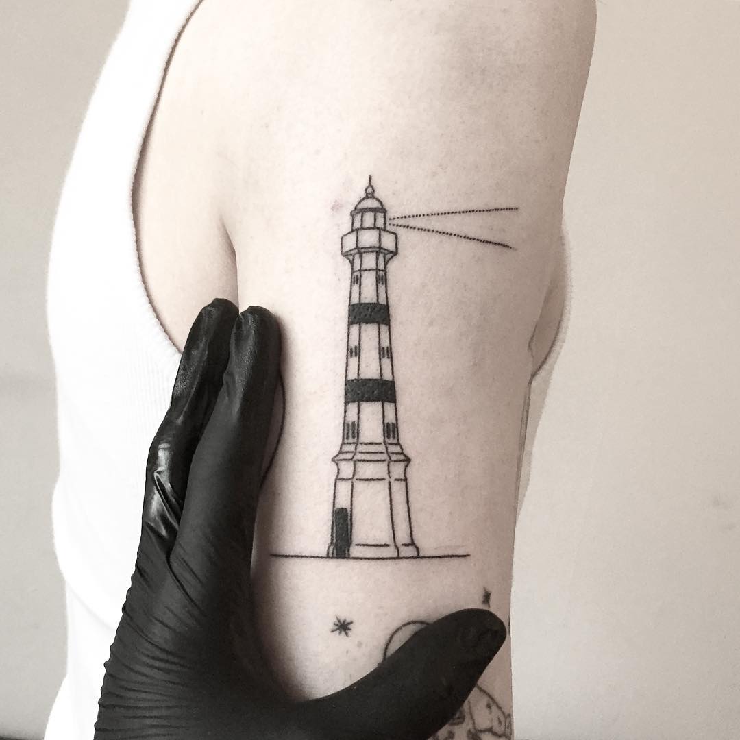 Malmös lighthouse by tattooist pokeeeeeeeoh