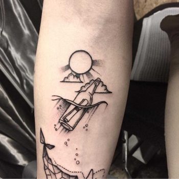 Message in a bottle by tattooist yeontaan