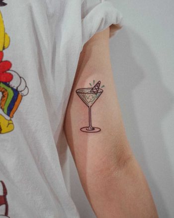 Mint flavor ice cream tattoo by tattooist Bongkee