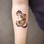 Monkey by tattooist Chenjie