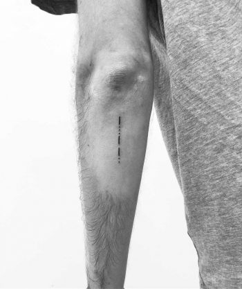 Morse code tattoo by Philipp Eid