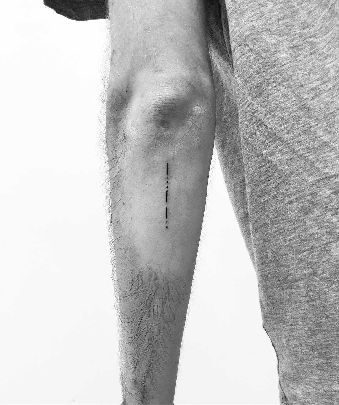 Morse code tattoo by Philipp Eid