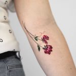 Pea flowers tattoo by Rey Jasper