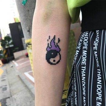 Purple flame and Ying-yang by Puff Channel