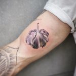 Purple garlic tattoo by tattooist Chenjie