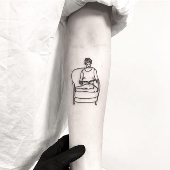 Reading lady by tattooist pokeeeeeeeoh