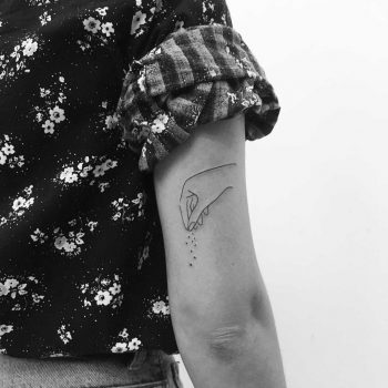 Salted hand tattoo by Philipp Eid
