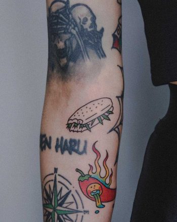 Sandwich tattoo by tattooist Bongkee