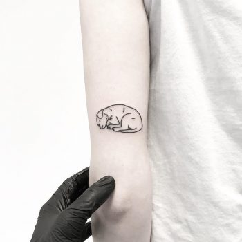 Sleeping puppy by tattooist pokeeeeeeeoh