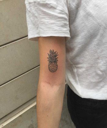 Small pineapple tattoo by Philipp Eid