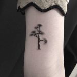 Small tree tattoo by tattooist yeontaan