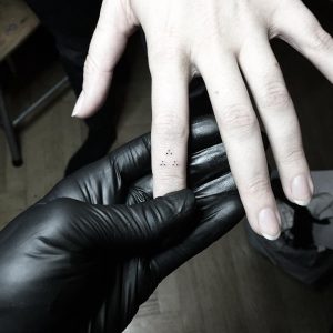 Geometric shapes finger tattoos - Tattoogrid.net