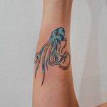 Watercolor octopus by tattooist Bongkee