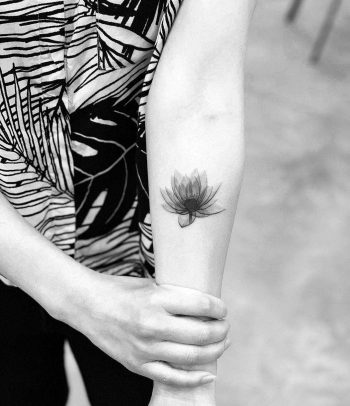 X-ray Lotus flower tattoo by Dragon Ink