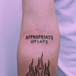 Appropriate opiate tattoo by Tristan Ritter