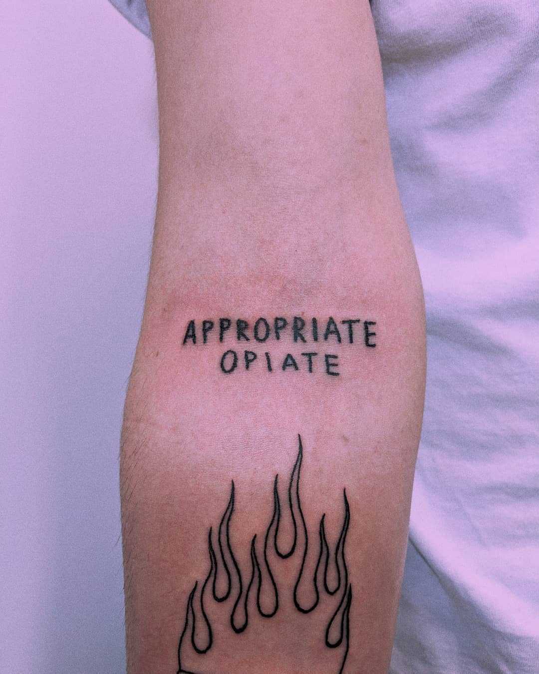 Appropriate opiate tattoo by Tristan Ritter