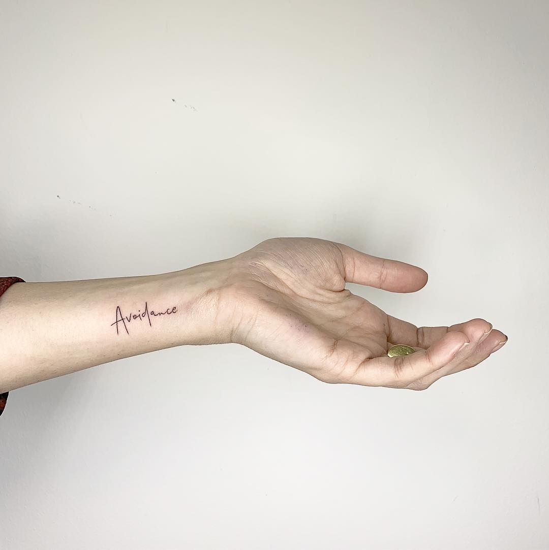 Avoidance tattoo by Sara Kori