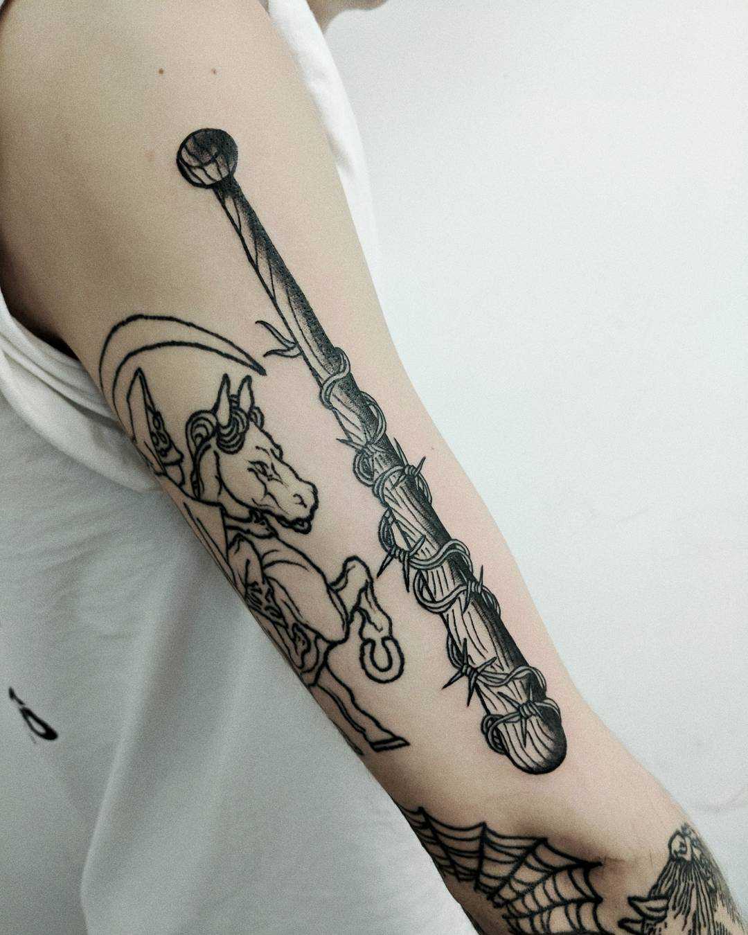 baseball bat tattoo