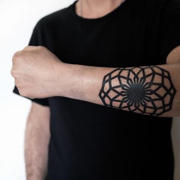 Cool mandala on a forearm by tattooist NEENO