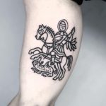 Coptic St.George tattoo by tattooist MAIC