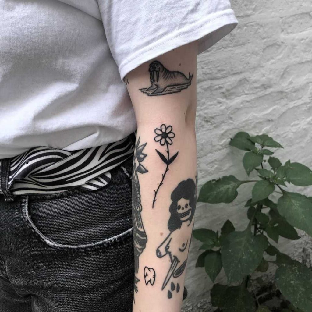 Raspberry bush tattoo
